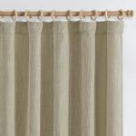 jinchan Burlap Look Curtains Blackout Curtains for Bedroom Lined Linen Textured Curtain for Living Room 84 Inches Long French