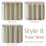 jinchan Burlap Look Curtains Blackout Curtains for Bedroom Lined Linen Textured Curtain for Living Room 84 Inches Long French
