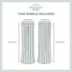 EXCLUSIVE HOME Kochi Light Filtering Linen Blend Grommet Top Curtain Panel Pair, 52x96, Dove Grey