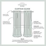 EXCLUSIVE HOME Kochi Light Filtering Linen Blend Grommet Top Curtain Panel Pair, 52x96, Dove Grey