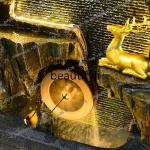 D178  Water curtain wall rockery flowing water fountain living room courtyard decoration landscape floor ornament