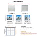 KALYSIE Zebra Roller Window Blinds,Custom Cut to Size,Roller Blinds Dual Layer Roller Shade Blinds, White,Fixed 72 InchesHigh,21 Inches Width