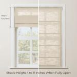 TWOPAGES Linen Roman Shades for Windows Custom Cordless Blinds for Indoor Windows,French Doors,Bedroom, Living Room, Bathroom(Sand Beige, Custom Made)