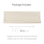 TWOPAGES Linen Roman Shades for Windows Custom Cordless Blinds for Indoor Windows,French Doors,Bedroom, Living Room, Bathroom(Sand Beige, Custom Made)