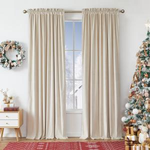 jinchan Blackout Curtains  Thermal Insulated Room Window Drapes Super Soft Luxury Curtains for Living Room Bedroom