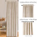 jinchan Blackout Curtains  Thermal Insulated Room Window Drapes Super Soft Luxury Curtains for Living Room Bedroom