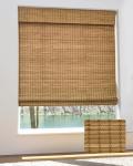 UNISHADES Cordless Bamboo Roman Shades for Windows, Blinds Size (36" W ×64" H) Colour (Highfield Teak)