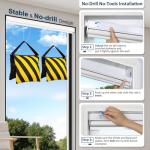 MANSNIX Smart Motorized Blinds with Remote, Cordless No-Drill Automatic Roller Shades, Blackout Electric Blind for Windows, White, 34 x 72