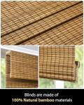 UNISHADES Cordless Bamboo Roman Shades for Windows, Blinds Size (36" W ×64" H) Colour (Highfield Teak)