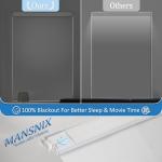 MANSNIX Smart Motorized Blinds with Remote, Cordless No-Drill Automatic Roller Shades, Blackout Electric Blind for Windows, White, 34 x 72