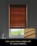 UNISHADES Cordless Bamboo Roman Shades for Windows, Blinds Size (36" W ×64" H) Colour (Highfield Teak)
