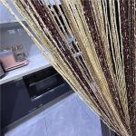 ave split Decorative Door String Curtain Wall Panel Fringe Window Room Blind Divider Tassel Screen Home 100cm*200cm (#018311)