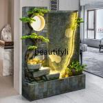 D178  Water curtain wall rockery living room landscape circulation water courtyard floor fountain decoration ornament