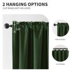 CUCRAF Dark Olive Green Velvet 100% Blackout Curtains 84 inches Long, Forest Green Curtains Noise Reducing Rod Pocket, for Bedroom Living Room(52x84 inches, 2 Panels)