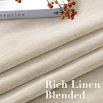 H.VERSAILTEX Linen Curtains Natural Linen Semi-Sheer Curtains 2 Panels Nickel Grommet Privacy Added Premium Soft Rich Material Drapes for Bedroom/Livingroom - 52x84 - Inch - Linen