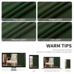 CUCRAF Dark Olive Green Velvet 100% Blackout Curtains 84 inches Long, Forest Green Curtains Noise Reducing Rod Pocket, for Bedroom Living Room(52x84 inches, 2 Panels)