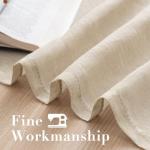 H.VERSAILTEX Linen Curtains Natural Linen Semi-Sheer Curtains 2 Panels Nickel Grommet Privacy Added Premium Soft Rich Material Drapes for Bedroom/Livingroom - 52x84 - Inch - Linen