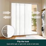 CHICOLOGY Panel Track Blinds for Sliding Glass Doors, Adjustable Vertical Blinds & Room Divider, Chalk White, 46"–86" W x Up to 96" H