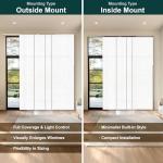 CHICOLOGY Panel Track Blinds for Sliding Glass Doors, Adjustable Vertical Blinds & Room Divider, Chalk White, 46"–86" W x Up to 96" H