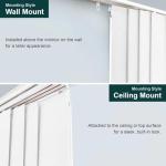 CHICOLOGY Panel Track Blinds for Sliding Glass Doors, Adjustable Vertical Blinds & Room Divider, Chalk White, 46"–86" W x Up to 96" H