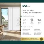 CHICOLOGY Panel Track Blinds for Sliding Glass Doors, Adjustable Vertical Blinds & Room Divider, Chalk White, 46"–86" W x Up to 96" H