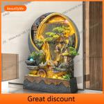 M02 Water curtain wall living room partition rockery fountain landscape courtyard feng shui wheel ornament