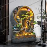 M02 Water curtain wall living room partition rockery fountain landscape courtyard feng shui wheel ornament