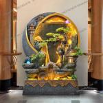 M02 Water curtain wall living room partition rockery fountain landscape courtyard feng shui wheel ornament