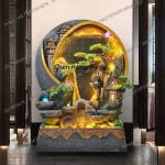 M02 Water curtain wall living room partition rockery fountain landscape courtyard feng shui wheel ornament