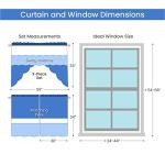 American Linen 3 Piece Sequin Embroidered Window Curtain Set – Valance and Tiers – Kitchen, Living Room, or Bathroom Curtains