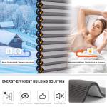 Tonature No Drill Cellular Shades for Indoor Windows, Thermal Insulating & Noise Reducing Honeycomb Blinds, Free Stop Cordless Blackout Shades, Grey, 22" W x 64" H