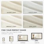 Joydeco Linen Curtains for Living Room,Light Filtering Rod Pocket Back Tab Semi Sheer Drapes Window Long Curtains 90 inches Long Ivory