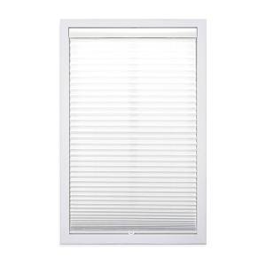 DEZ FURNISHINGS Cordless 1" Light Filtering Pleated Shade, Fabric, 26" W x 48" H, White