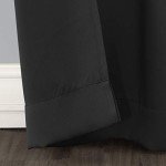 Sun Zero Easton Energy Saving Blackout Grommet Curtain Panel, 40" x 84", Black