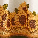 Curtainworks Sunflower Garden Window Kitchen Curtain Tier and Valance, Yellow, 36-Inch Tier Set
