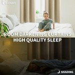 BGment Beige Room Darkening Curtains 63 Inches Long 2 Panels Set, Sunlight Blocking Thermal Insulated Grommet Window Treatment Drapes for Bedroom, Each Panel 42 x 63 Inch