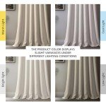 HPD Half Price Drapes Faux Linen Textured Room Darkening Curtains for Bedroom 84 Inches Long (1 Panel), 50W X 84L Curtains for Living Room Home Decor, Birch