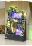ZYY Lucky Water Curtain Wall Rockery Flowing Water Ornaments Living Room Entrance Floor Humidifier Circulating Water Decoration