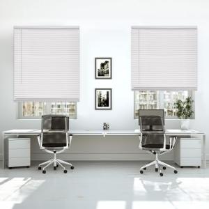 DEZ FURNISHINGS Cordless 1" Mini Blind, 31" W x 48" H, Pearl White