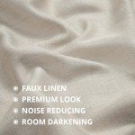 HPD Half Price Drapes Faux Linen Textured Room Darkening Curtains for Bedroom 84 Inches Long (1 Panel), 50W X 84L Curtains for Living Room Home Decor, Birch