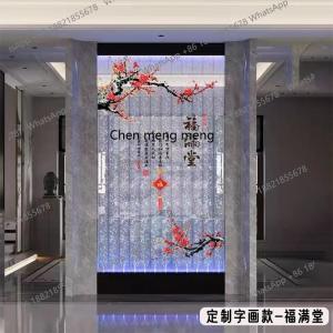 New arrive Large bubble wall screen wine cabinet water curtain wall entrance background partition living room water decoration o