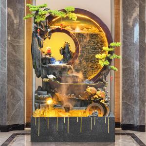 Customized Curtain Wall Living Room Flowing Screen Partition Rockery Fountain Landscape Courtyard Wealth-Attracting