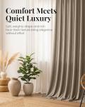 DECOLURE Linen Blackout Curtains - SunShield 108 Inches Long Black Out Curtains for Living Room and Bedroom Windows - Luxury Faux Linen, 2 Panels Set, Ultra Durable - 108 Length x 52 in (Linen)