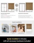 UNISHADES Cordless Bamboo Roman Shades for Windows, Blinds Size (22.5" W ×48" H) Colour (Highfield Teak)