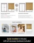 UNISHADES Cordless Bamboo Roman Shades for Windows, Blinds Size (22.5" W ×48" H) Colour (Highfield Teak)