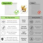 AOSKY Blackout Roller Shades Cordless Blinds for Windows, Free-Stop Shades with Valance, Thermal Insulated Fabric, UV Protection, Blinds for Home and Office (20" W x 72" H, Linen Beige