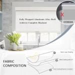 AOSKY Blackout Roller Shades Cordless Blinds for Windows, Free-Stop Shades with Valance, Thermal Insulated Fabric, UV Protection, Blinds for Home and Office (20" W x 72" H, Linen Beige