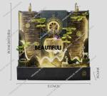 SSWater curtain wall lucky flowing water ornament rockery fountain living room entrance screen, decorative floor landscapeNew Go