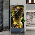 SSWater curtain wall lucky flowing water ornament rockery fountain living room entrance screen, decorative floor landscapeNew Go