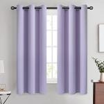 COSVIYA Curtains 63 inch Length Grommet Room Darkening,Thick Polyester Light Blocking Insulated Thermal Lilac Curtain Drapes for Bedroom/Living Room,2 Panels,42x63 inches